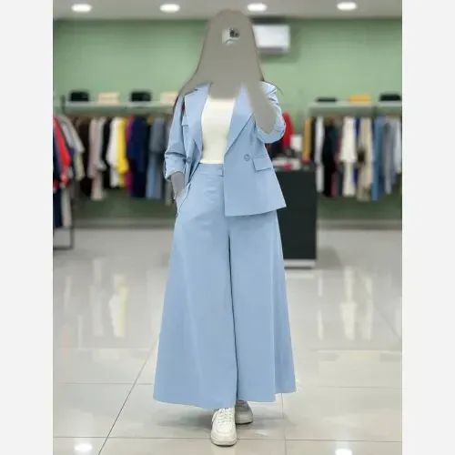 کت شلوار زنانه لینن مدل سارا با قد کت 70 و شلوار 95