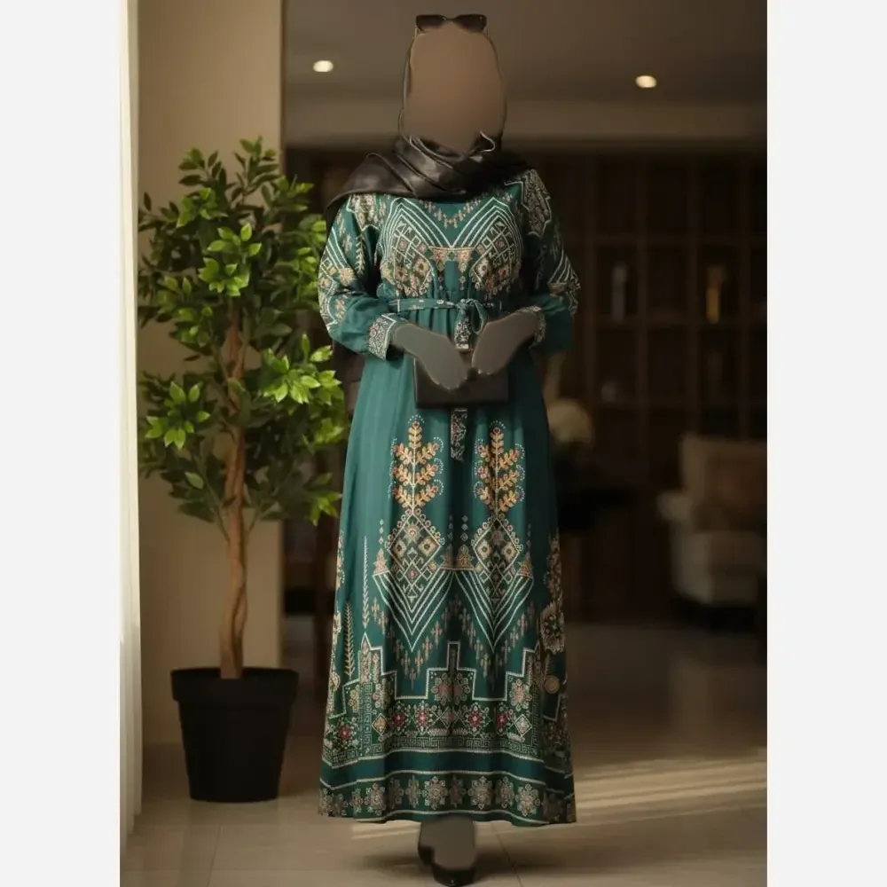 پیراهن ساحلی زنانه مدل کتیبه جنس بوگاتی گرم بالا فری سایز
