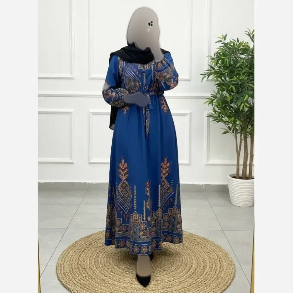 پیراهن ساحلی زنانه مدل کتیبه جنس بوگاتی گرم بالا فری سایز