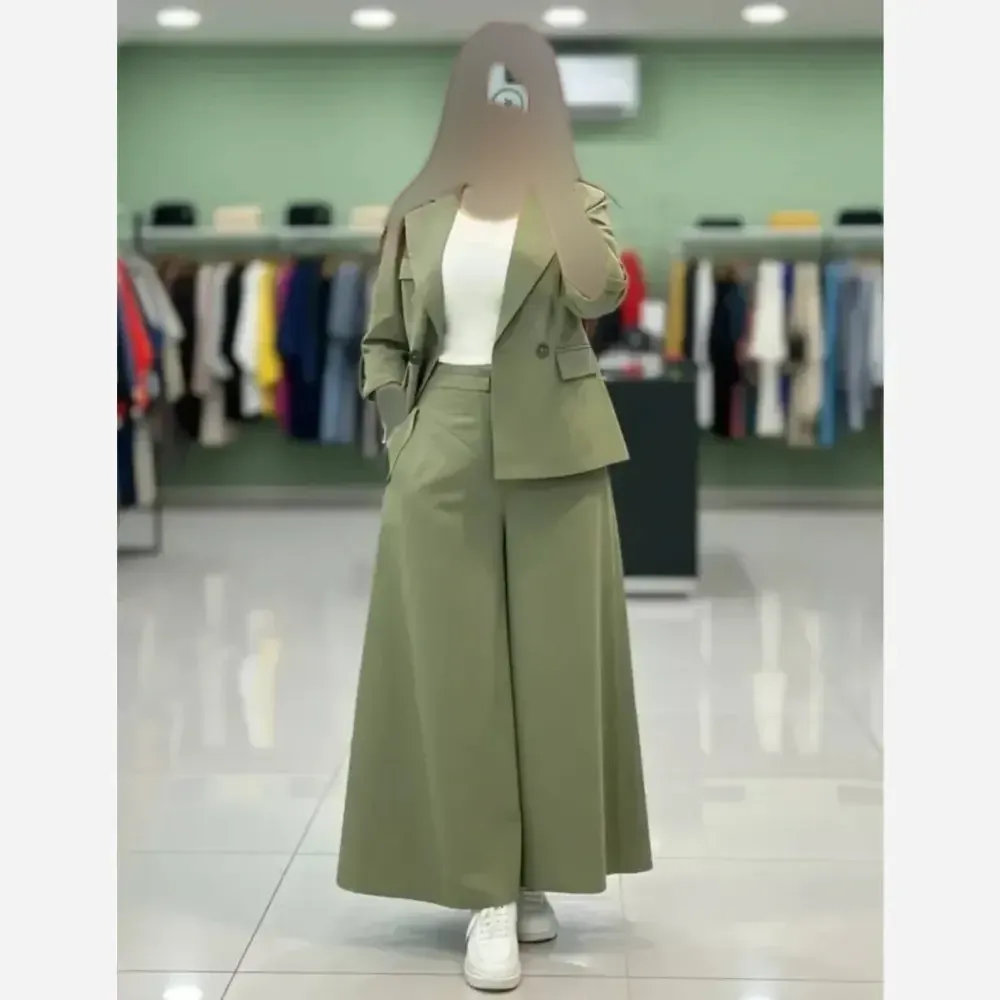 کت شلوار زنانه لینن مدل سارا با قد کت 70 و شلوار 95 در رنگبندی متنوع