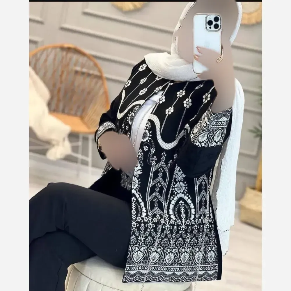 کت زنانه مدل راما جنس پنل بافت پشت پرشیا رنگ مشکی فری سایز