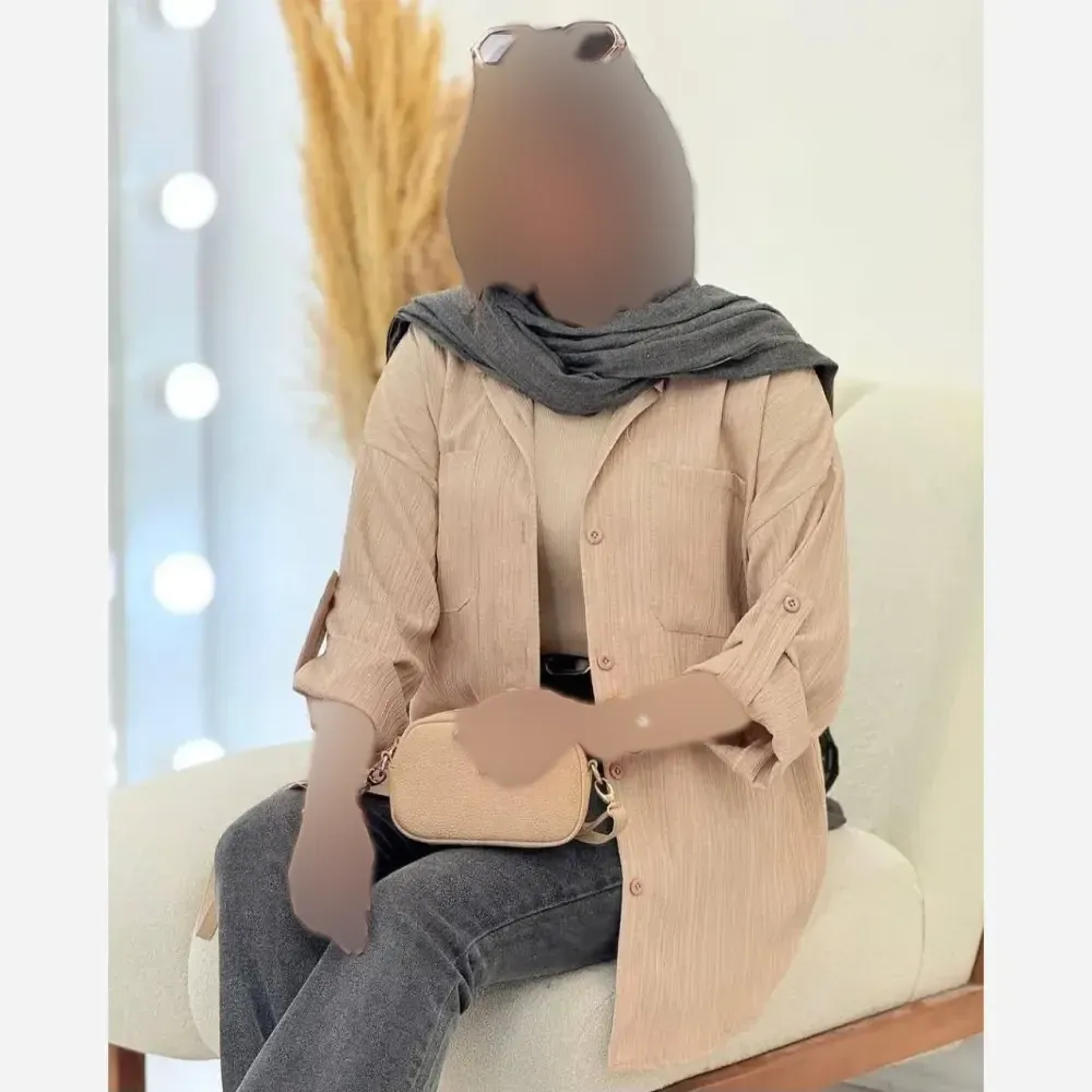 شومیز زنانه مدل نیکا جنس سوپرایوا درجه یک فری سایز از 38 تا 46