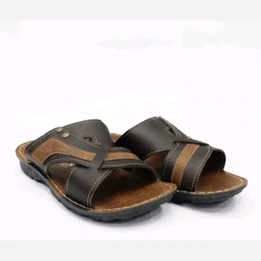 صندل طبی مردانه چرم مدل تایلندی مشکی سایز 40 تا 45