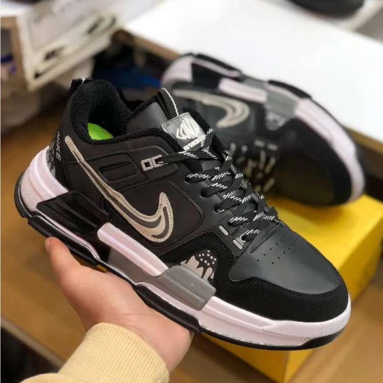 کفش نایک ایرفورس مردانه مشکی چرم صنعتی زیره پیو سبک