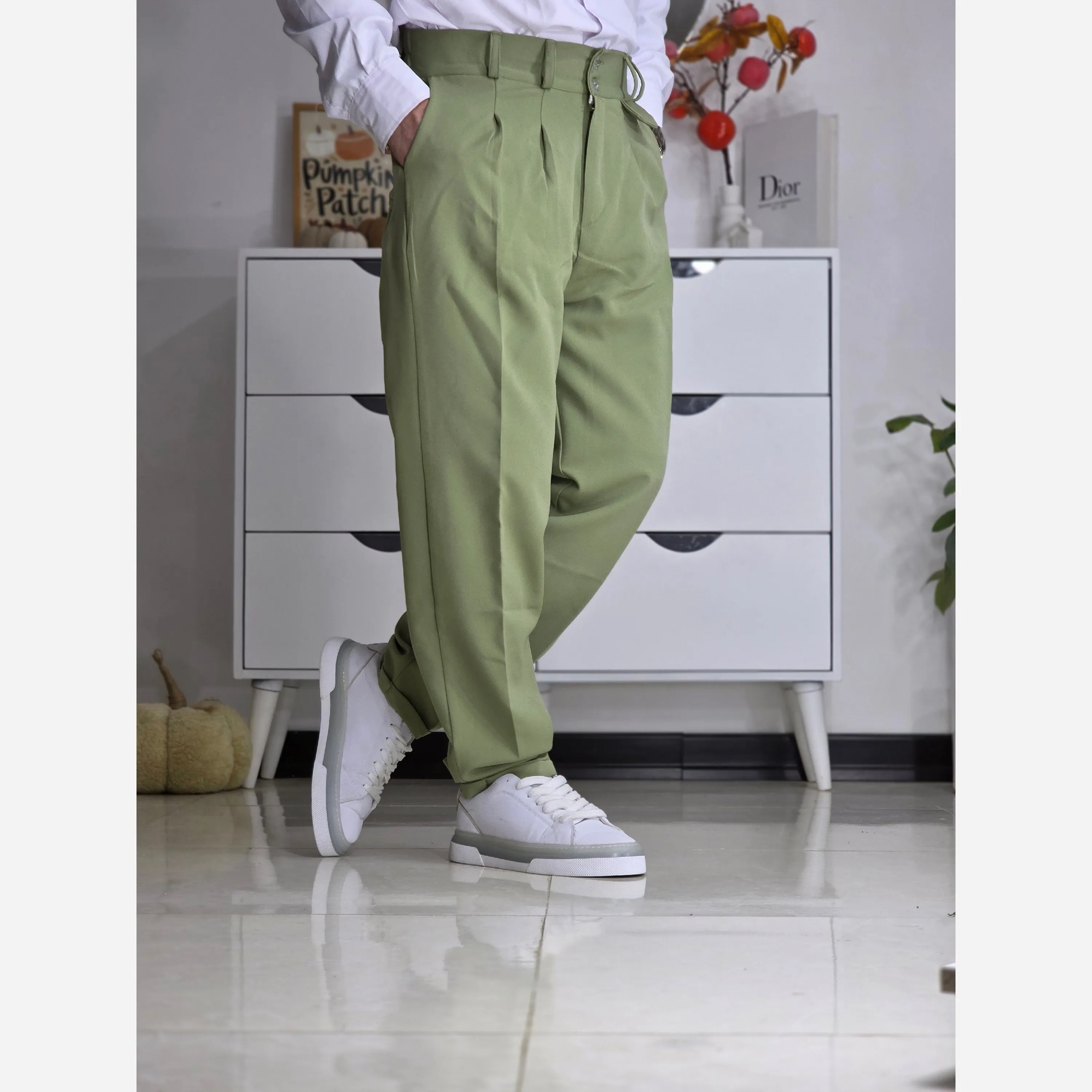 شلوار پارچهای مردانه مدل مام استایل جنس مازراتی تمام کش سایز 40 تا 50