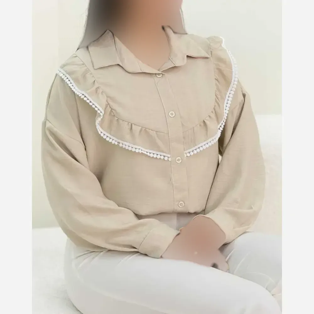 شومیز یقه چین زنانه جنس صوفیا فری سایز 38 تا 48