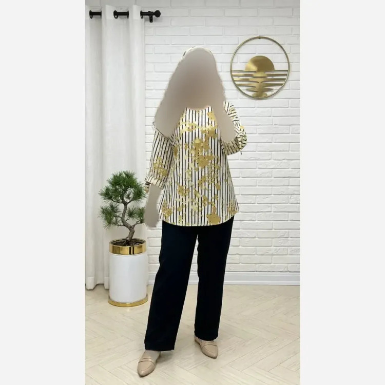 ست شومیز و شلوار زنانه مدل سویل جنس سوپرنخ و شانتون جودون فری سایز (3)