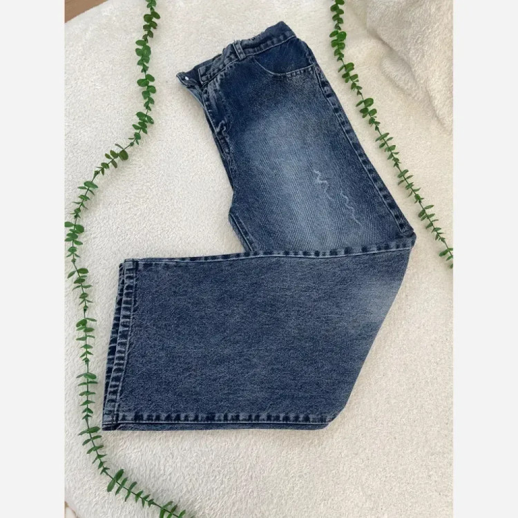 شلوار جین بگ زنانه جنس جین ترک قد 106 (5)