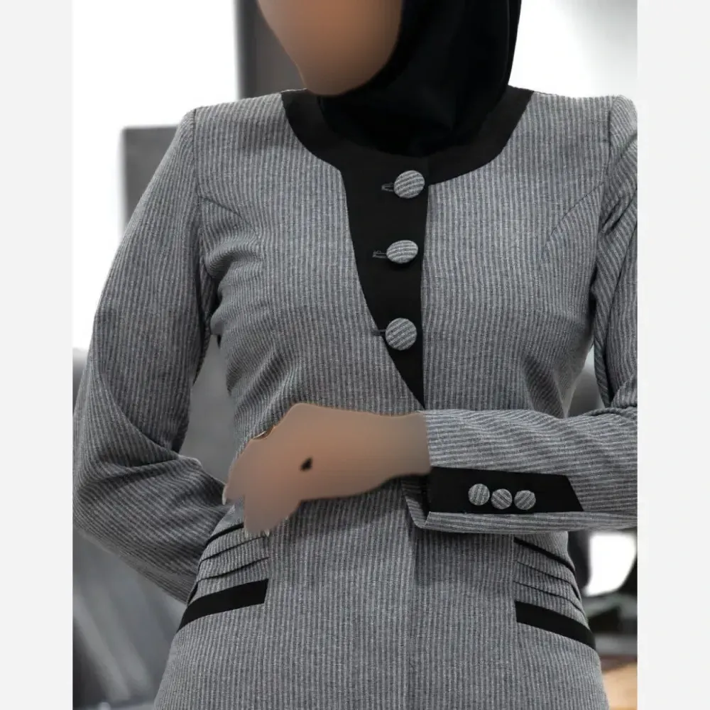 مانتو شلوار اداری زنانه مدل حورا جنس دیپلمات سایز 38 تا 52 (2)