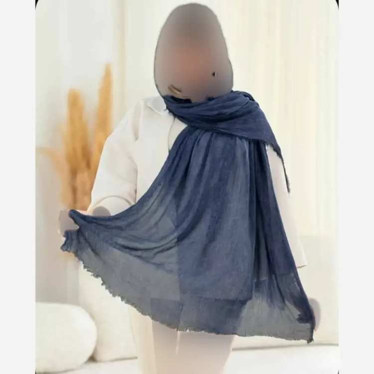 شال پلیسه لمه دار دور ریش زنانه ابعاد 75 در 175 سانتی متر (2)
