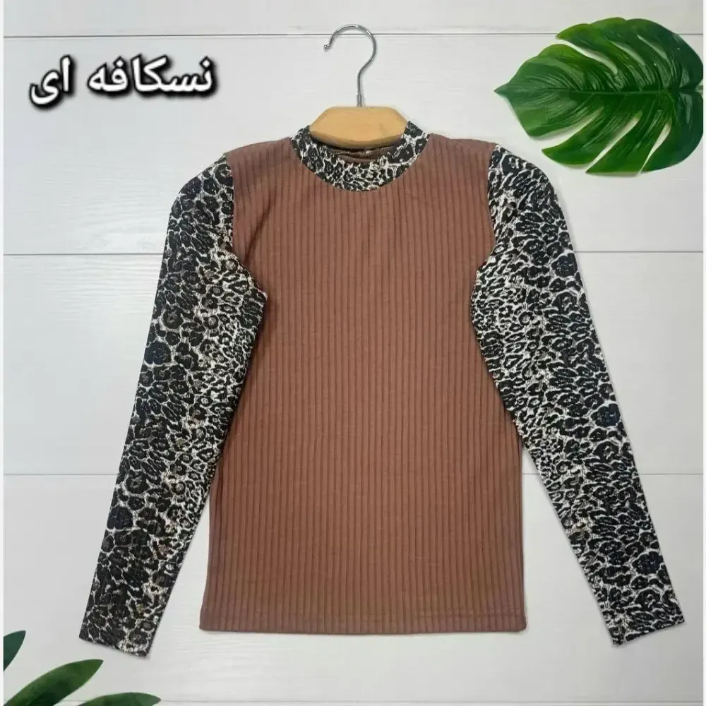 بلوز زنانه مدل بهکامه جنس فانریپ کش یقه گرد فری سایز 36 تا 44