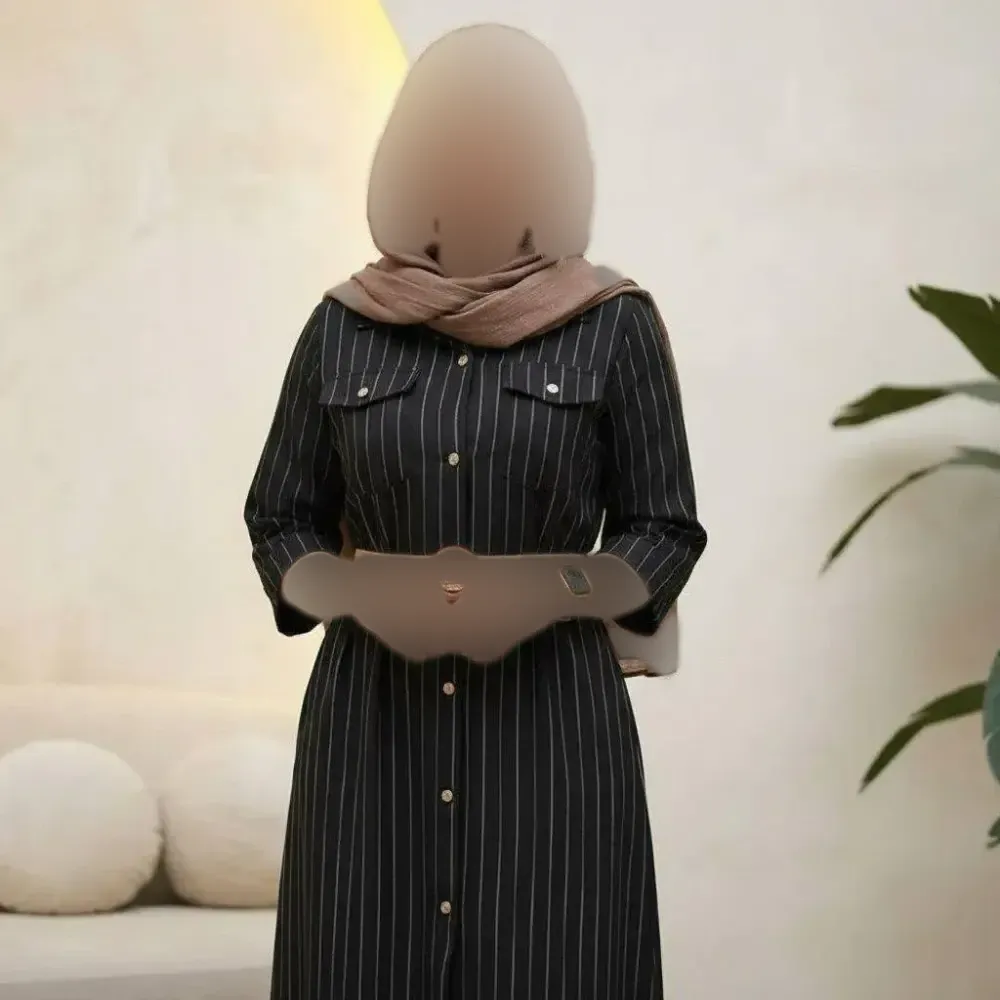مانتو بلند زنانه جنس صوفیا شانتون جلو دکمه دار با جیب کاربردی و پشت پیلی دار
