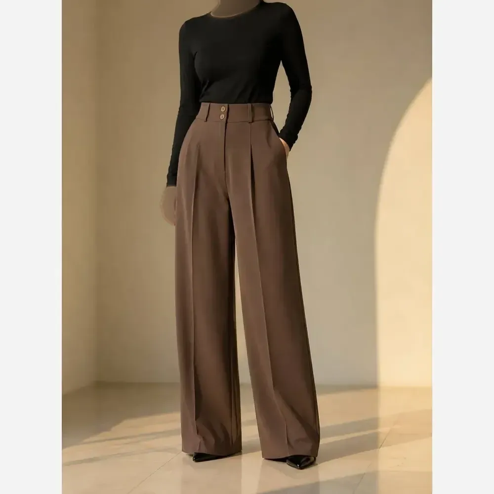 شلوار زنانه فول بگ پارچه مازراتی 330 گرم درجه یک کد 2298 (2)