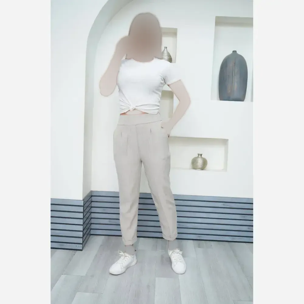 شلوار مام استایل زنانه جنس شانتون درجه یک رنگبندی متنوع سایز 40 تا 48