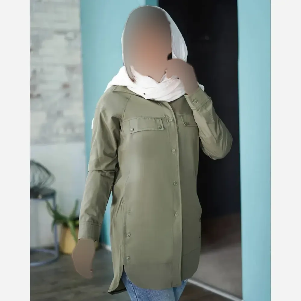 مانتو بیگ سایز زنانه مدل مایا جنس داکرون رنگ سبز