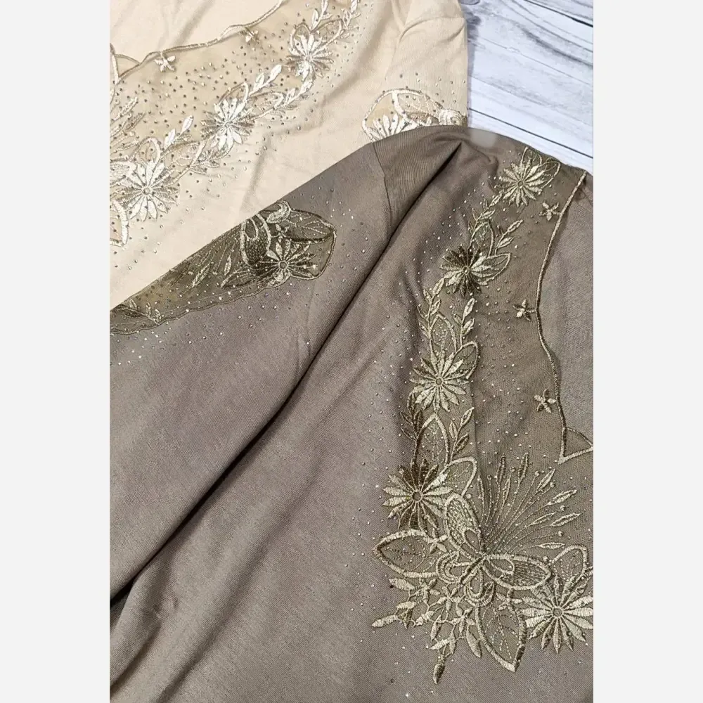 شومیز مجلسی زنانه مدل مهگل گیپوری نگین دار جنس ویسکوز فری سایز 38 تا 50 (2)