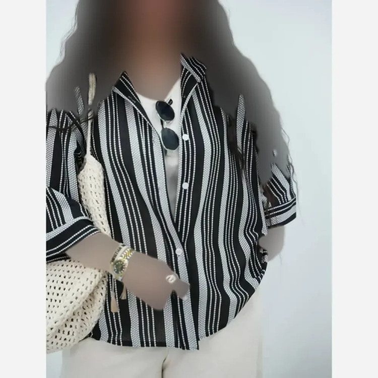 شومیز زنانه مدل رولکس جنس دانتل مراکشی فری سایز 36 تا 46