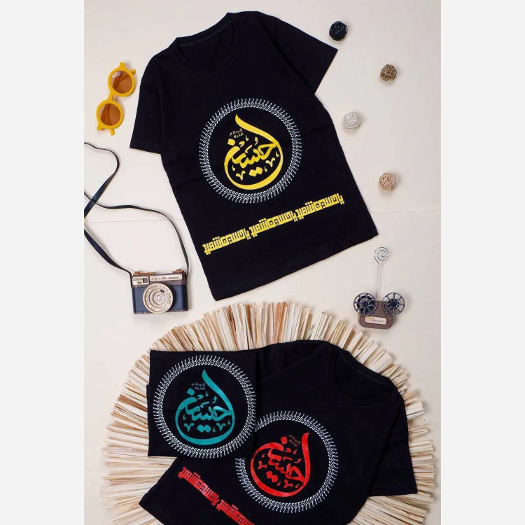 تیشرت بچگانه طرح یا حسین جنس پنبه در رنگبندی متنوع سایز 40 و 45