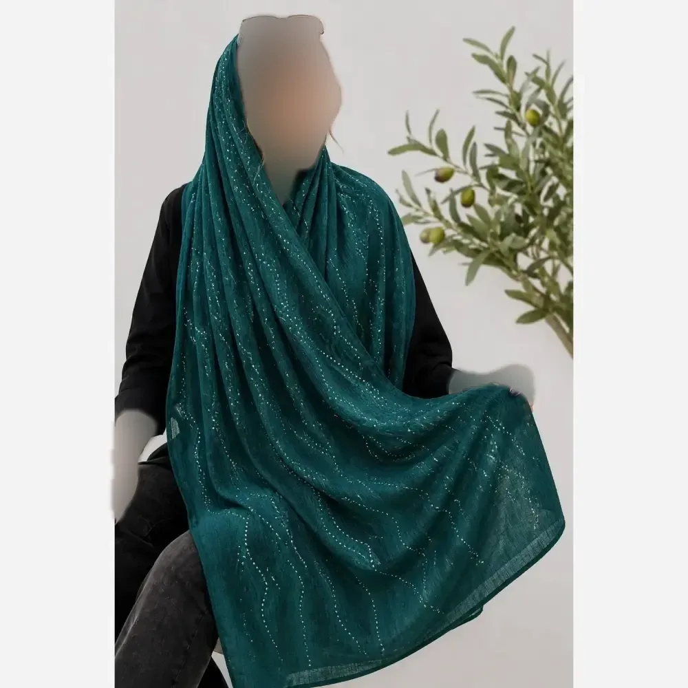 شال زنانه کریشه درختی نگیندار مجلسی قواره 180 در 60 سانتیمتر