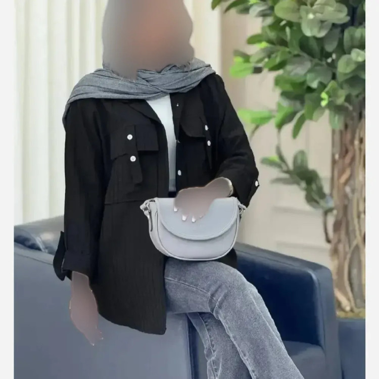شومیز زنانه مدل جیب صلیبی جنس سوپرایوا فری سایز مناسب سایز 38 تا 48