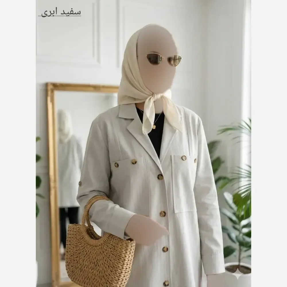 شومیز زنانه مدل آریسا جنس لینن درجه یک سایز 38 تا 50