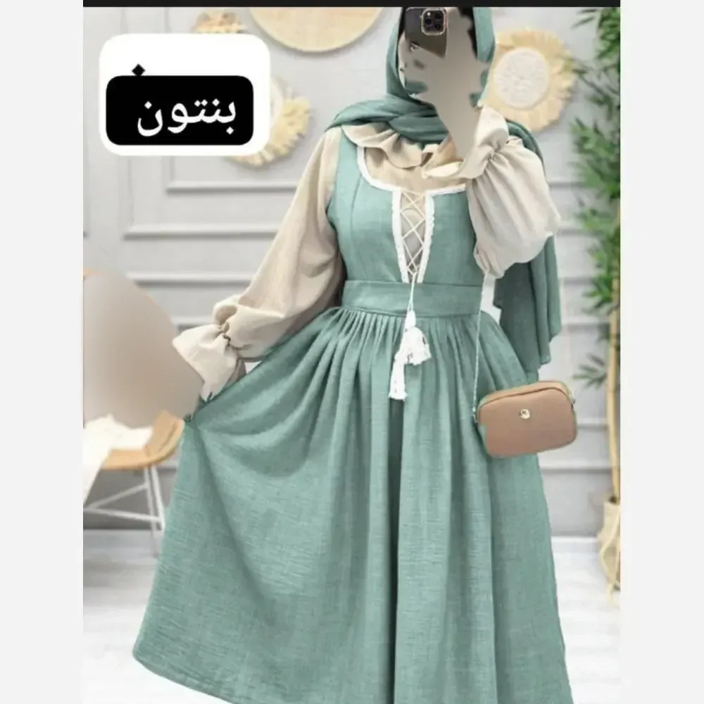 ست شومیز و سارافون زنانه مدل پانیذ جنس شانتون فری سایز تا 46