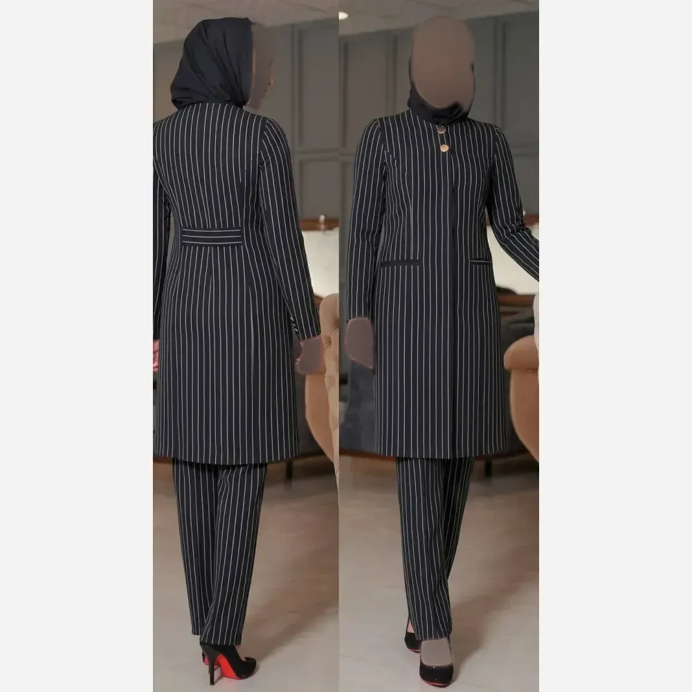 ست اداری زنانه جنس شانتون دیپلمات فری سایز تا 46 در سه رنگ متنوع