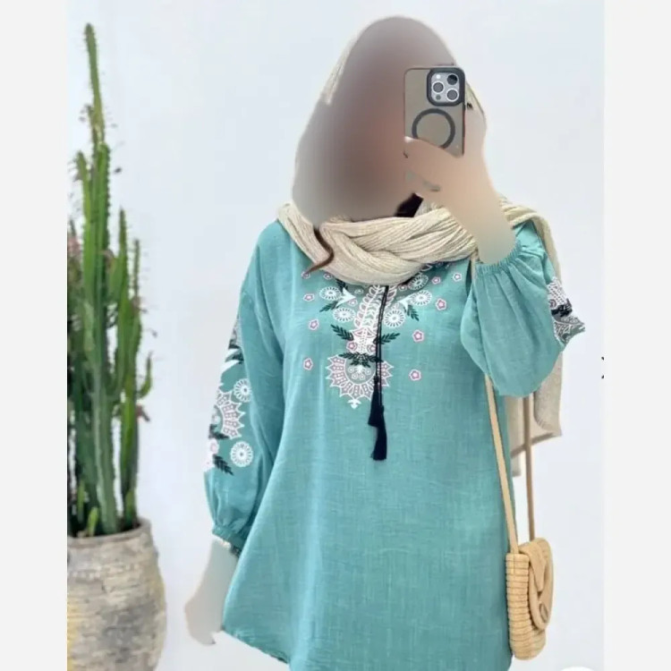 تونیک زنانه مارال جنس شانتون درجه یک سایز 38 تا 50