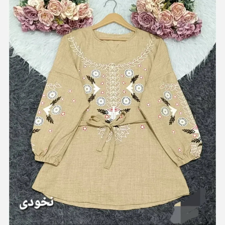 تونیک زنانه مارال جنس شانتون درجه یک سایز 38 تا 50