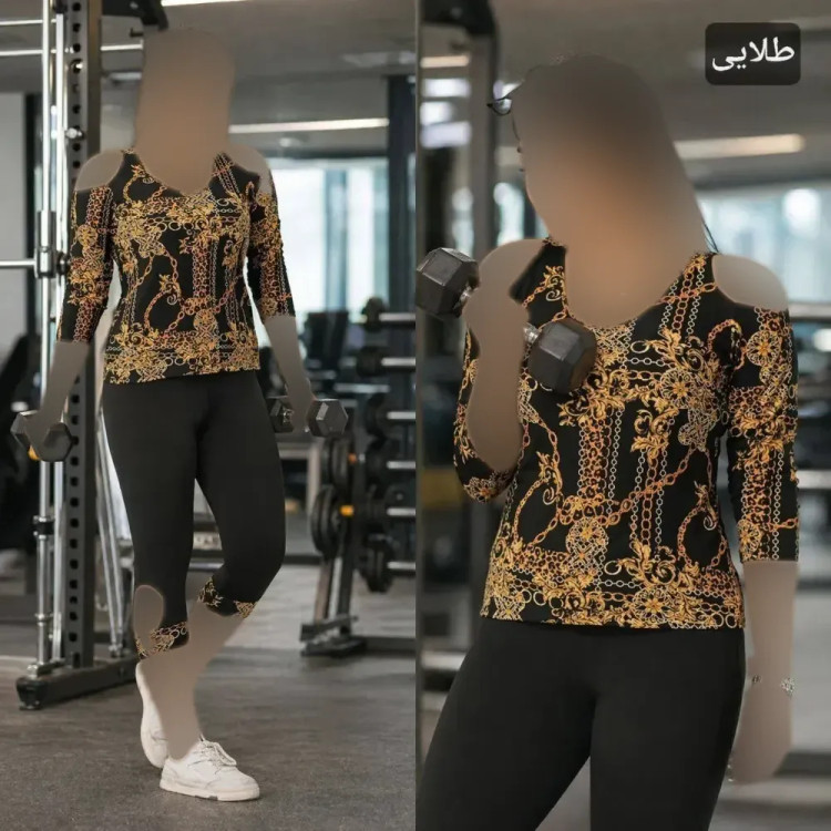 ست تونیک و شلوارک زنانه سرشونه باز ویسکوز الیزه فری سایز 36 تا 52