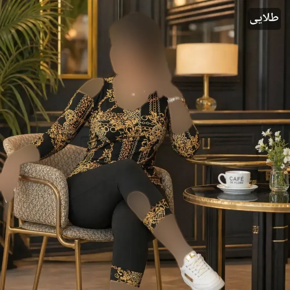 ست تونیک و شلوارک زنانه سرشونه باز ویسکوز الیزه فری سایز 36 تا 52