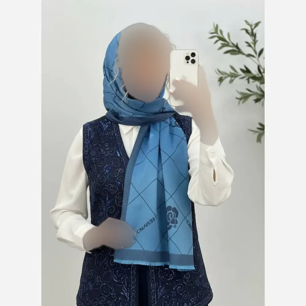 شال مرینوس ژاکارد ترک دورو ابعاد 185 در 63 سانتیمتر (2)