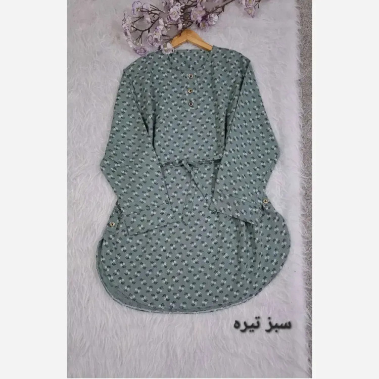 شومیز مانتو یقه گرد زنانه جنس لاریس در 5 رنگ متنوع