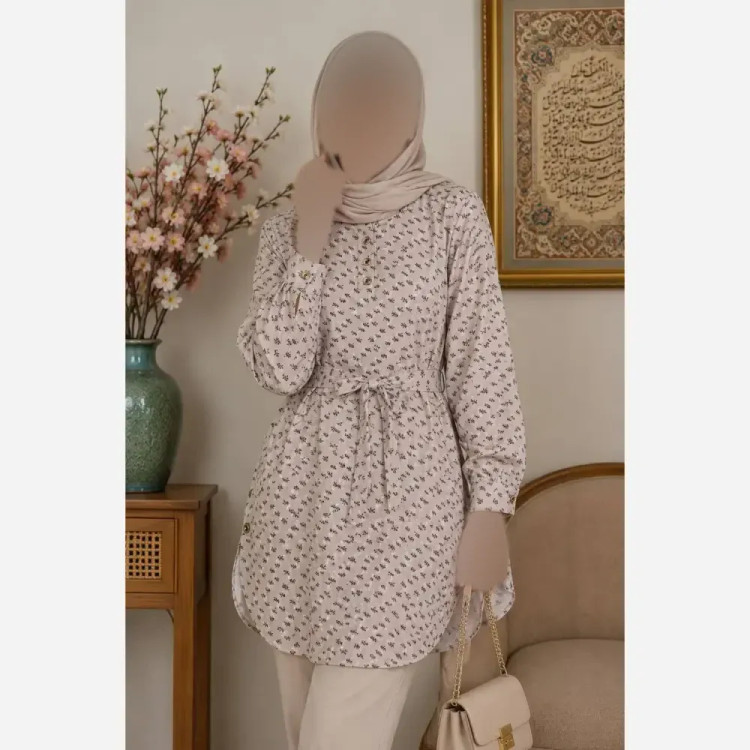 شومیز مانتو یقه گرد زنانه جنس لاریس در 5 رنگ متنوع