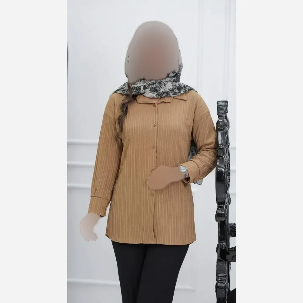 شومیز زنانه مدل ساریگل جنس سوپرایوا درجه یک فری سایز مناسب 38 تا 46
