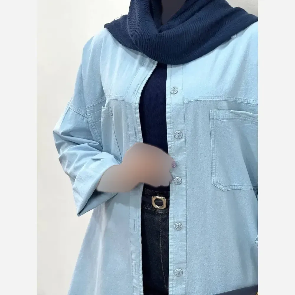مانتو زنانه مدل روناک جنس لینن پنبه ای فری سایز