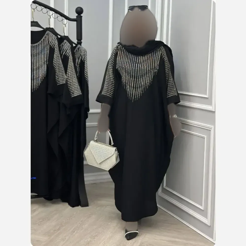 عبا زنانه مدل افروز جنس الیزه چروک رنگ مشکی سایز 38 تا 50