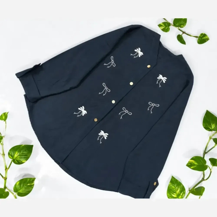 مانتو پاپیون زنانه جنس لینن ابریشمی فری سایز مناسب سایز 38 تا 50