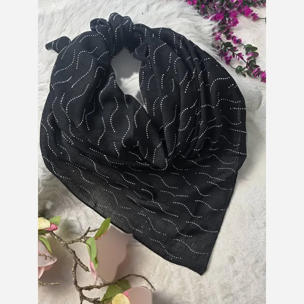 روسری مجلسی برشکا درختی نگیندار ابعاد 95 در 95 سانتیمتر