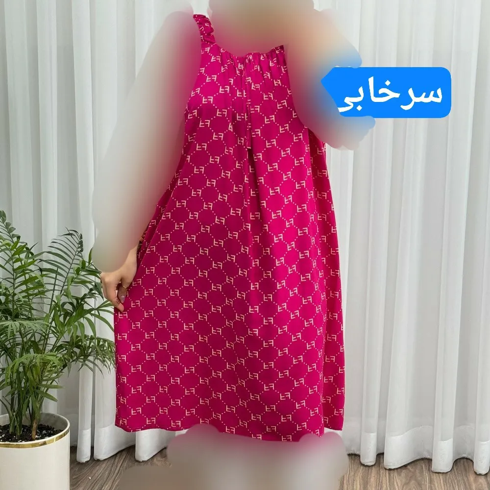 سارافون نخی زنانه فری سایز تا 56 چهارفصل تنخور شیک و راحت مناسب باردار و روزمره
