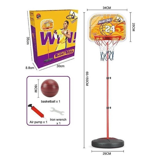 ست اسباب بازی بسکتبال مدل فلزی طرح توپ و تلمبه دار کد B11 -29