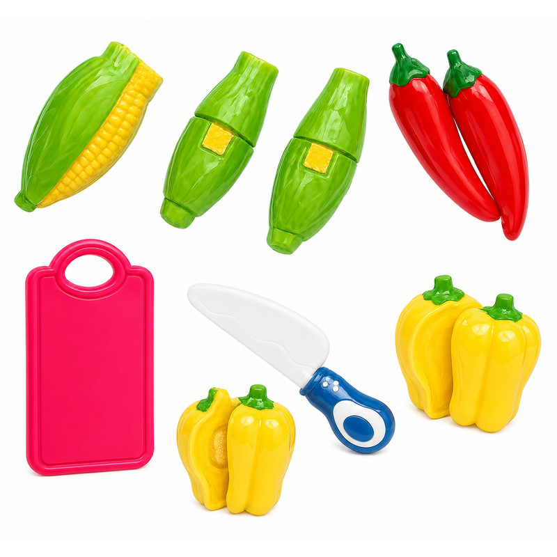 ست اسباب بازی مدل میوه برشی طرح سینی و چاقو کد 623-507