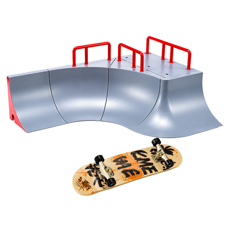 اسباب بازی مدل اسکیت انگشتی به همراه زمین بازی ماژولار طرح Skatepark کد 1810-13B