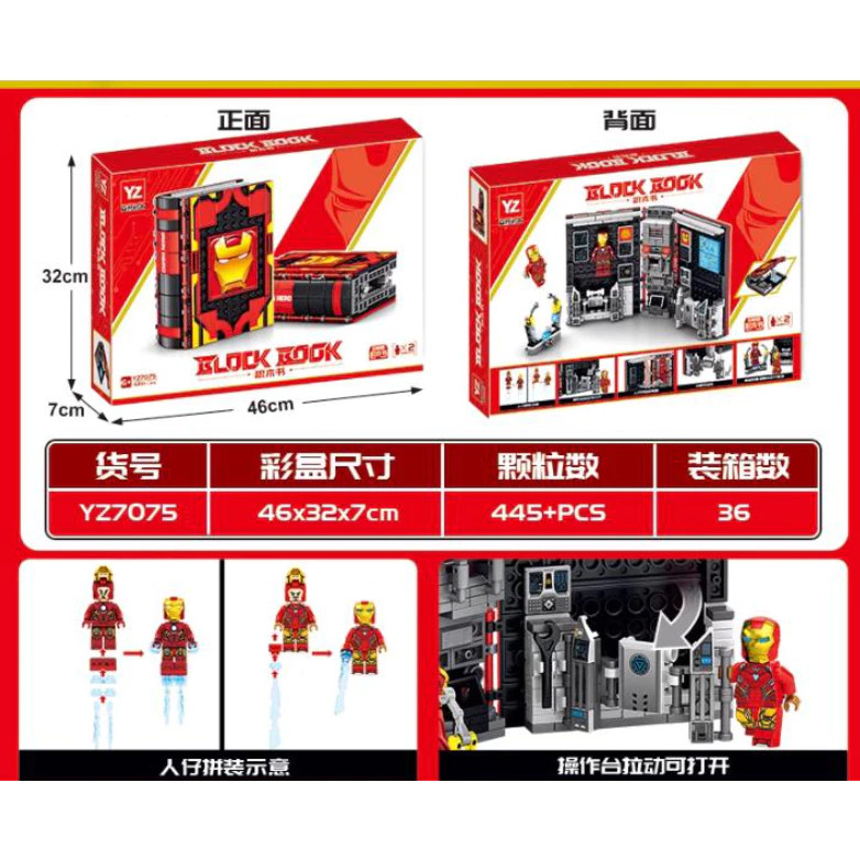 ساختنی 445 تکه مدل کتاب ایرونمن طرح Hero کد 7075