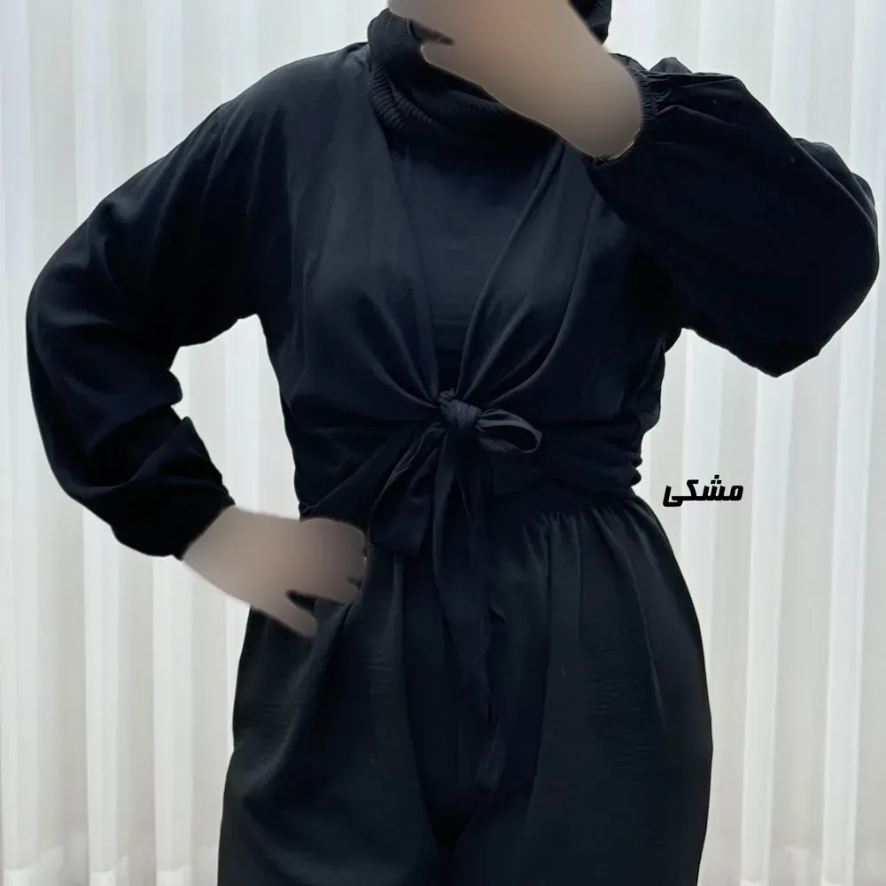 شومیز نخی زنانه مدل گرهای فری سایز مناسب تا سایز 46