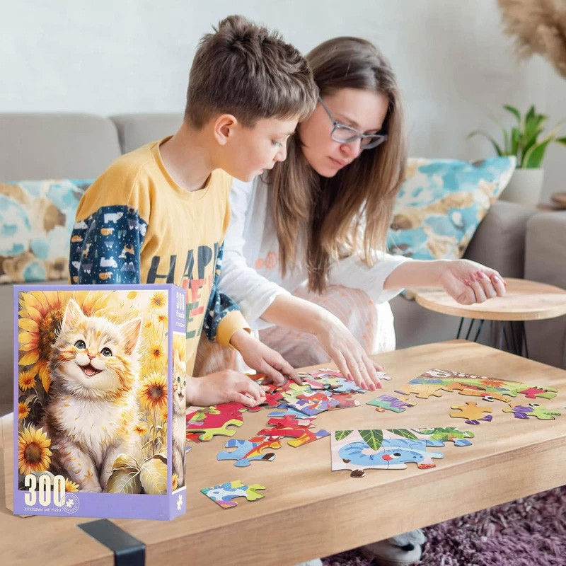 پازل 300 تکه پلی فول ماریو مدل گربه ملوس طرح Art کد 88801 مناسب برای 8 سال به بالا