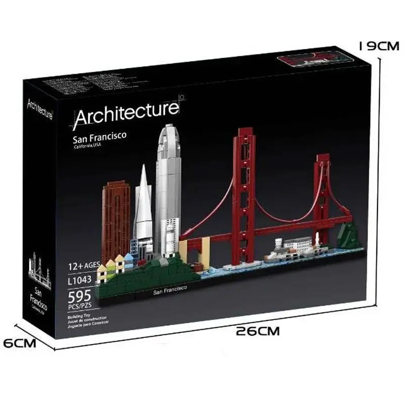 ساختنی 595 تکه ارشیتکت مدل معماری سانفرانسیسکو طرح Architecture کد 1043