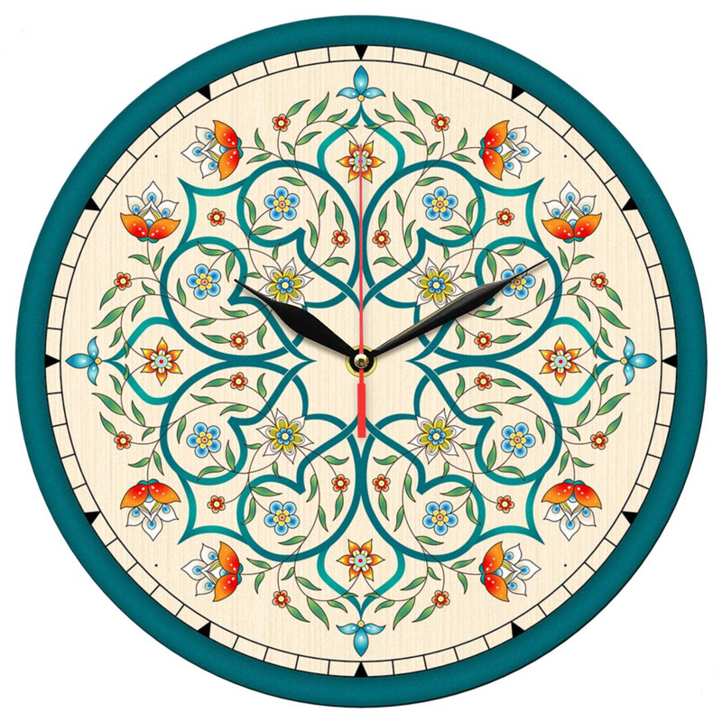 ساعت دیواری طرح گل سنتی کد 1373
