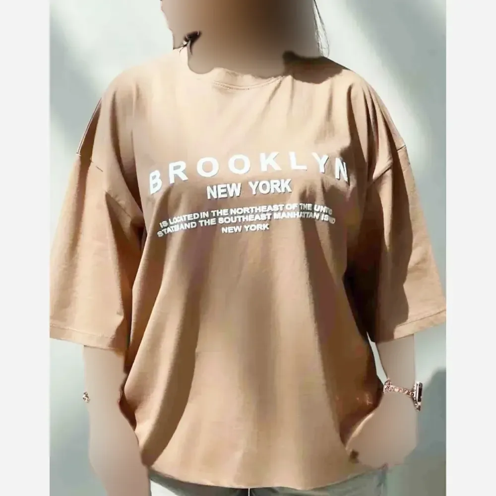 تیشرت باکسی طرح BROOKLYN جنس سوپر پنبه فری سایز