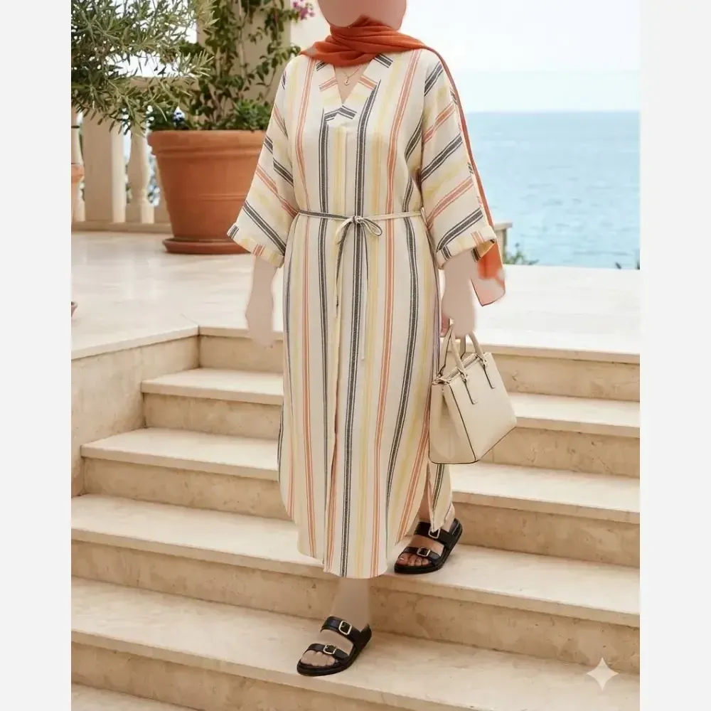 مانتو لینن زنانه مدل الیس سایز بزرگ 38 تا 48 قد 120 کد 1010